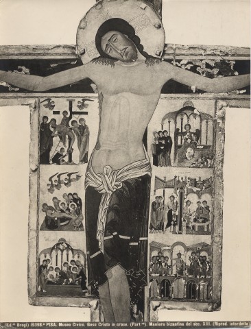 Brogi — Pisa. Museo Civico. Gesù Cristo in croce. (Part.re). Maniera bizantina del sec. XIII. — particolare